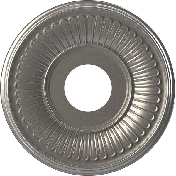Ekena Millwork Berkshire Thermoformed PVC Ceiling Medallion Fits Canopies up to 5 3/4-in., Aged Dark Steel CMP13BECST - main